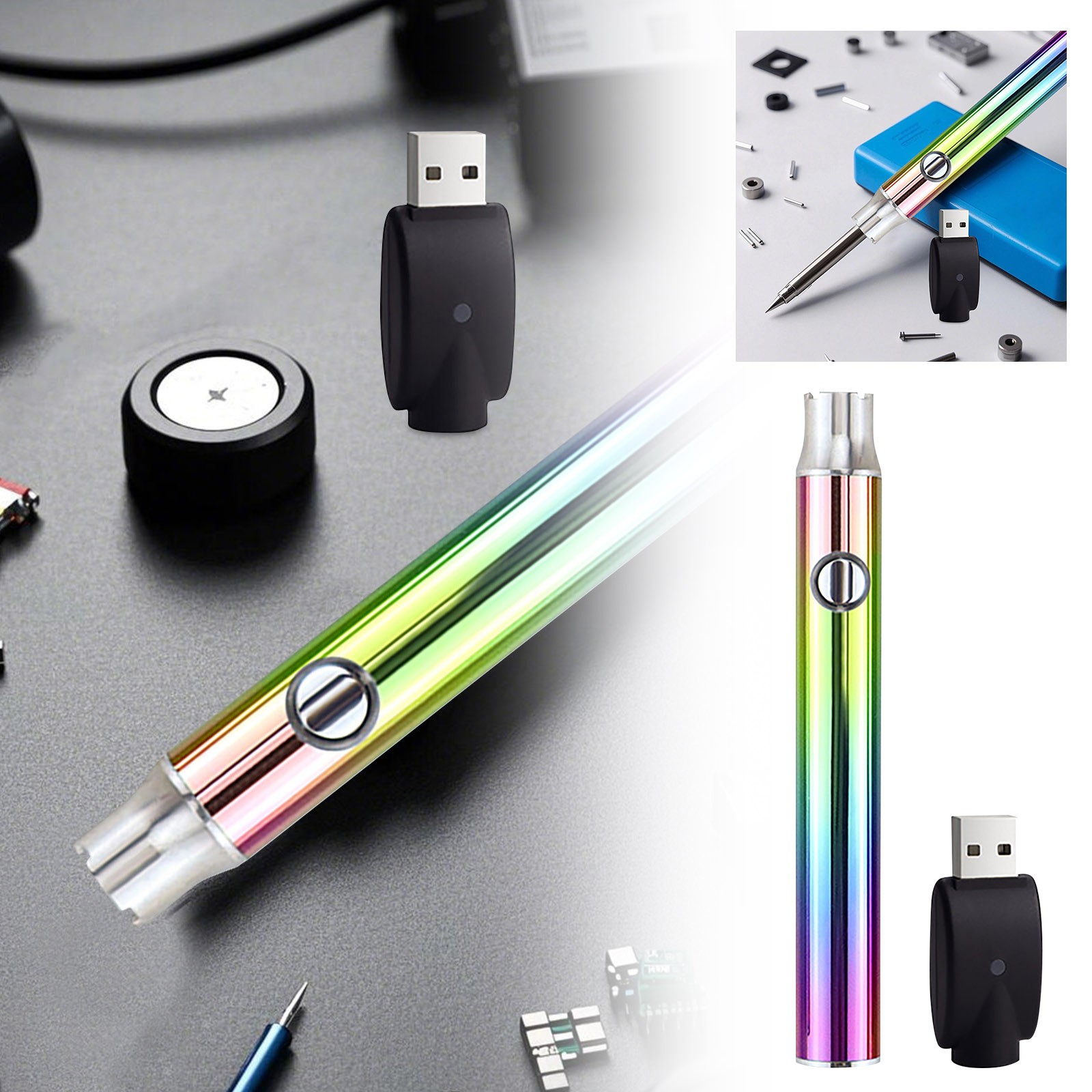 Thread Soldering Kits 3 Gear Adjustable Voltages 350mAh Battery Cart Pen With USB Adapter Welding Tool Kits Fantik Screwdrivers Small Drills Cordless
